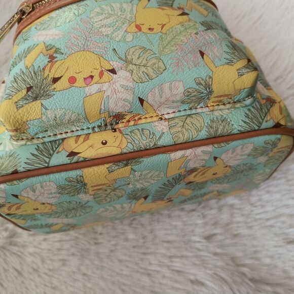 Loungefly Pokemon Pikachu Leaves Mint Mini Backpack and Wallet - Picture 9 of 16